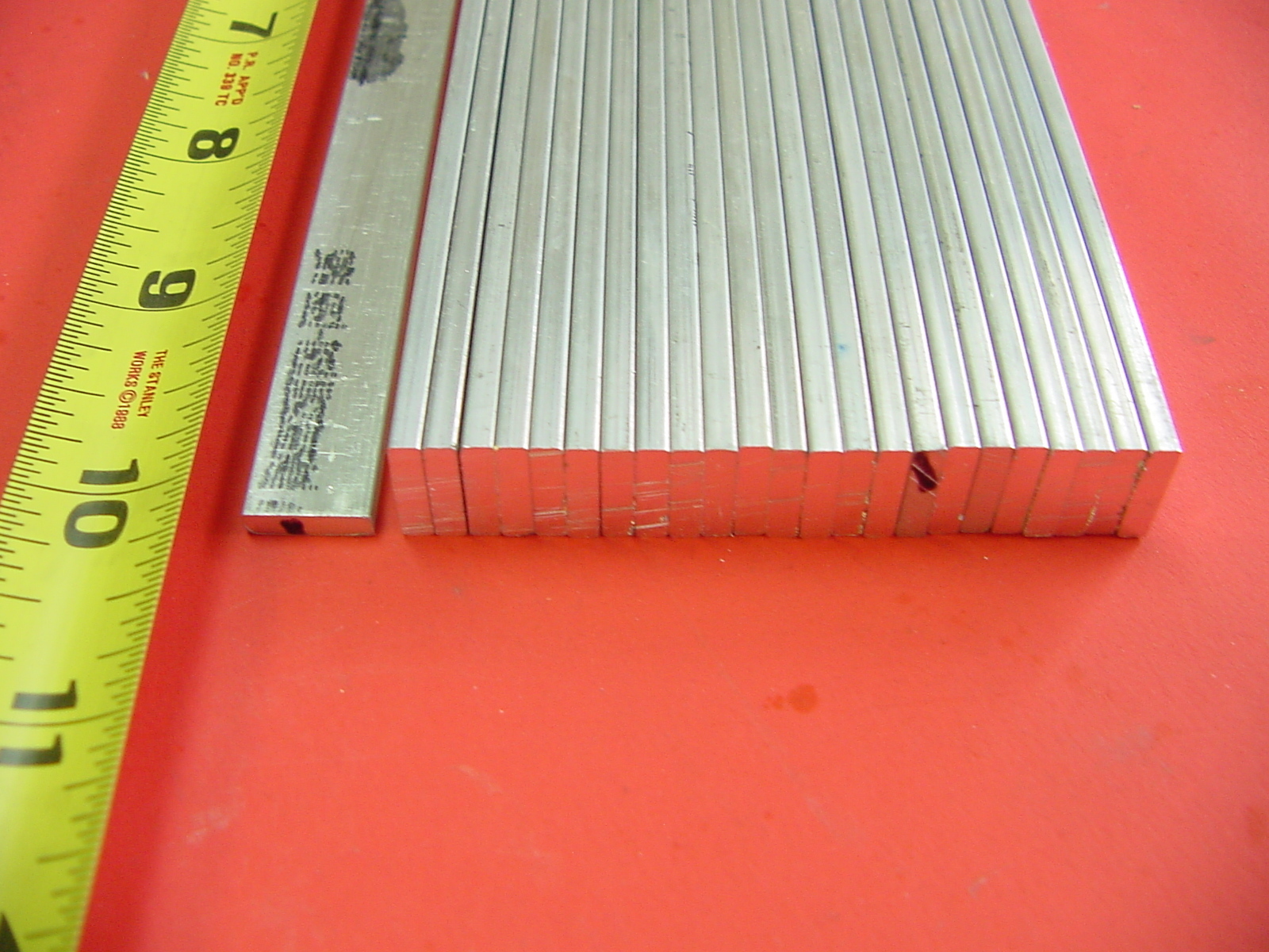 24 Pieces 1/8″ X 1/2″ ALUMINUM 6061 FLAT BAR 10″ long T6511 Extruded Mill Stock