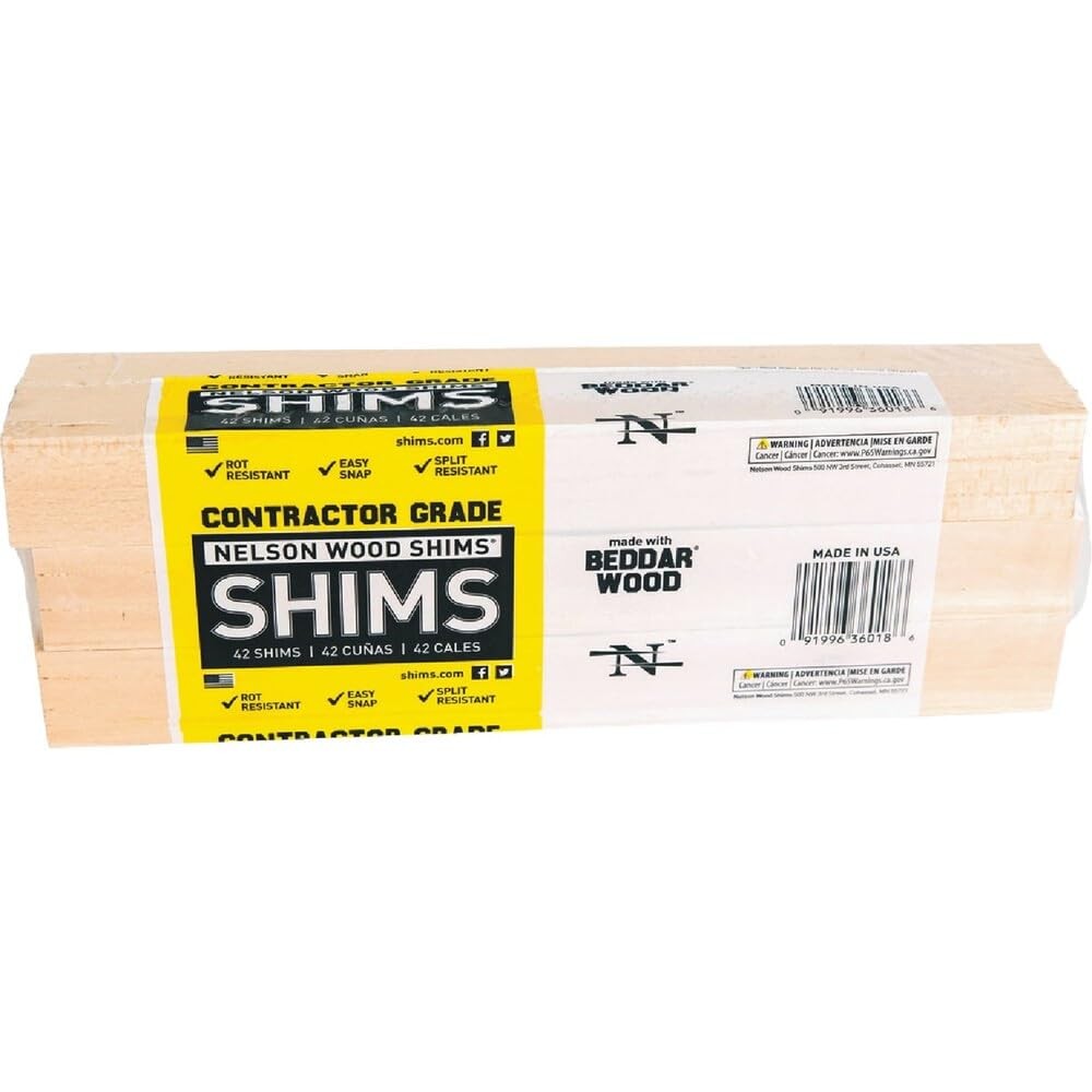 CSH12/42/12/48 B Wood Snapping Shim, 3/8 x 1-3/8 x 12-in, 42-Pk. – Quantity 1212