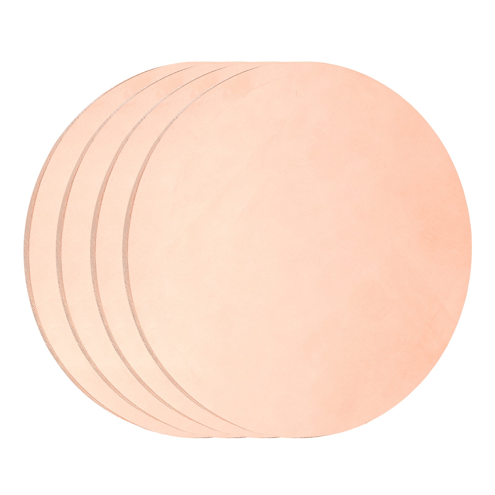4Pcs Copper Round Plate, 0.03″ Thick 2.4″ Dia C1100 Pure Copper Sheet
