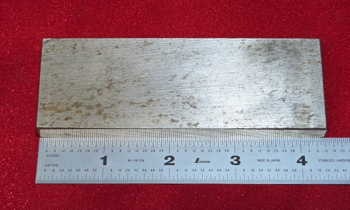D2 Tool Steel Block Billet 4.347″ L x 1.527″ W x 0.431″ Thick – 12.87 Oz.