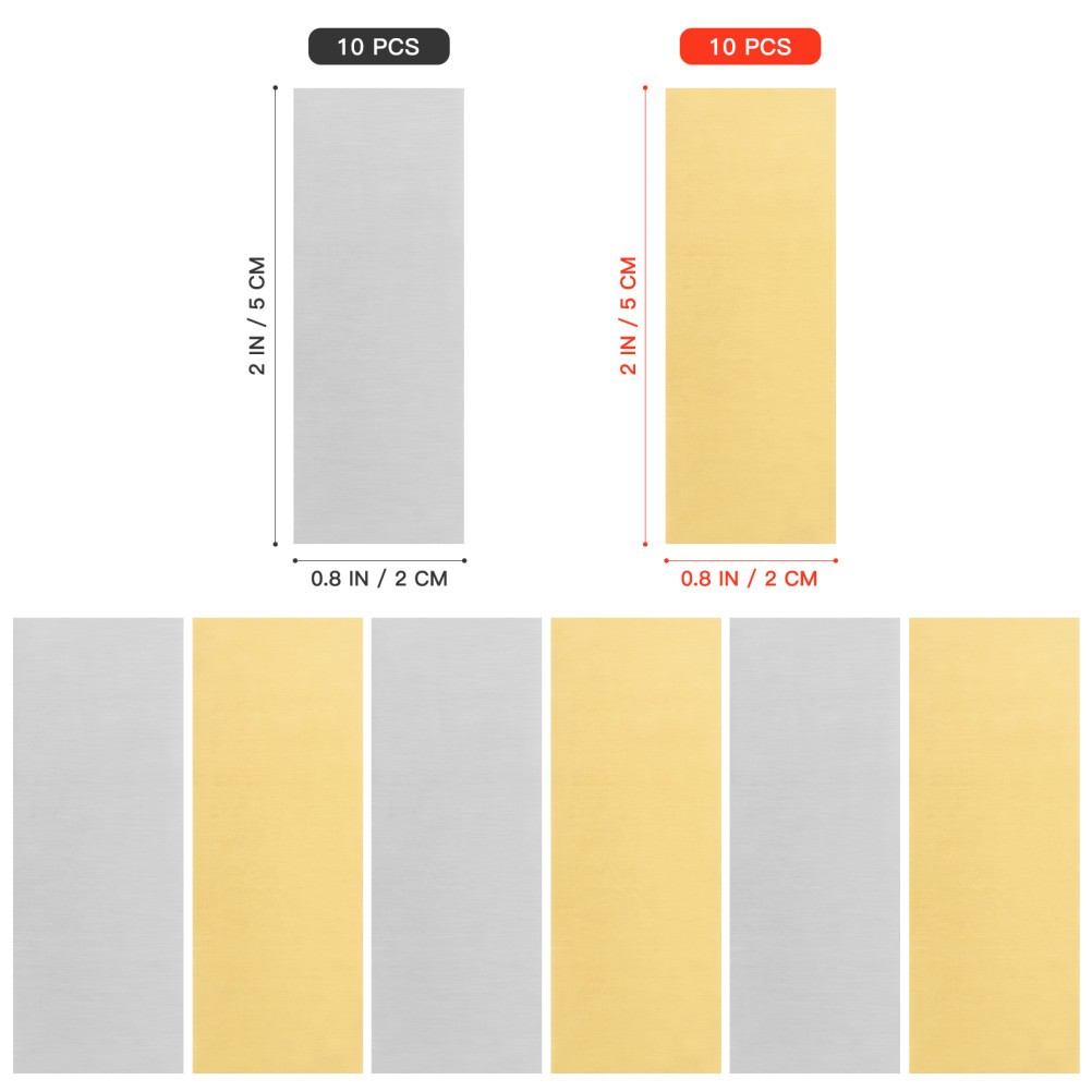 10 Pairs Zinc and Copper Strips for Experiment Multipurpose Electroplating Kit