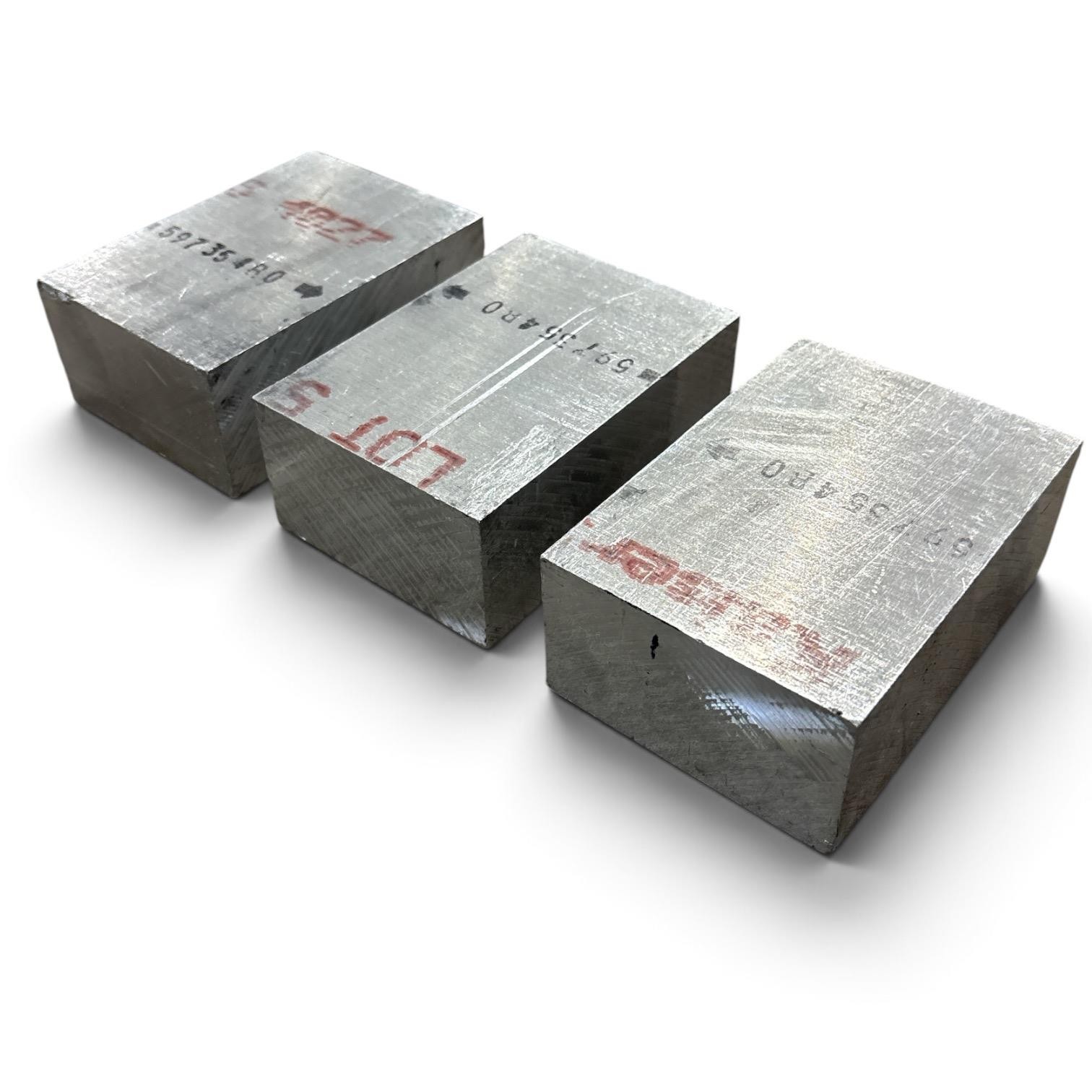 1-3/4″ x 3″ x 4-1/2″, 6061-T651 Aluminum Plate, 3 pieces