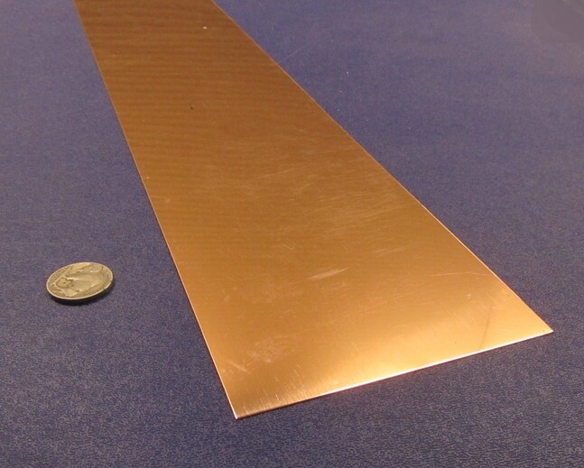 110 Copper Foil Soft Temper .010″ Thick x 4.0″ Wide x 100 Foot Length