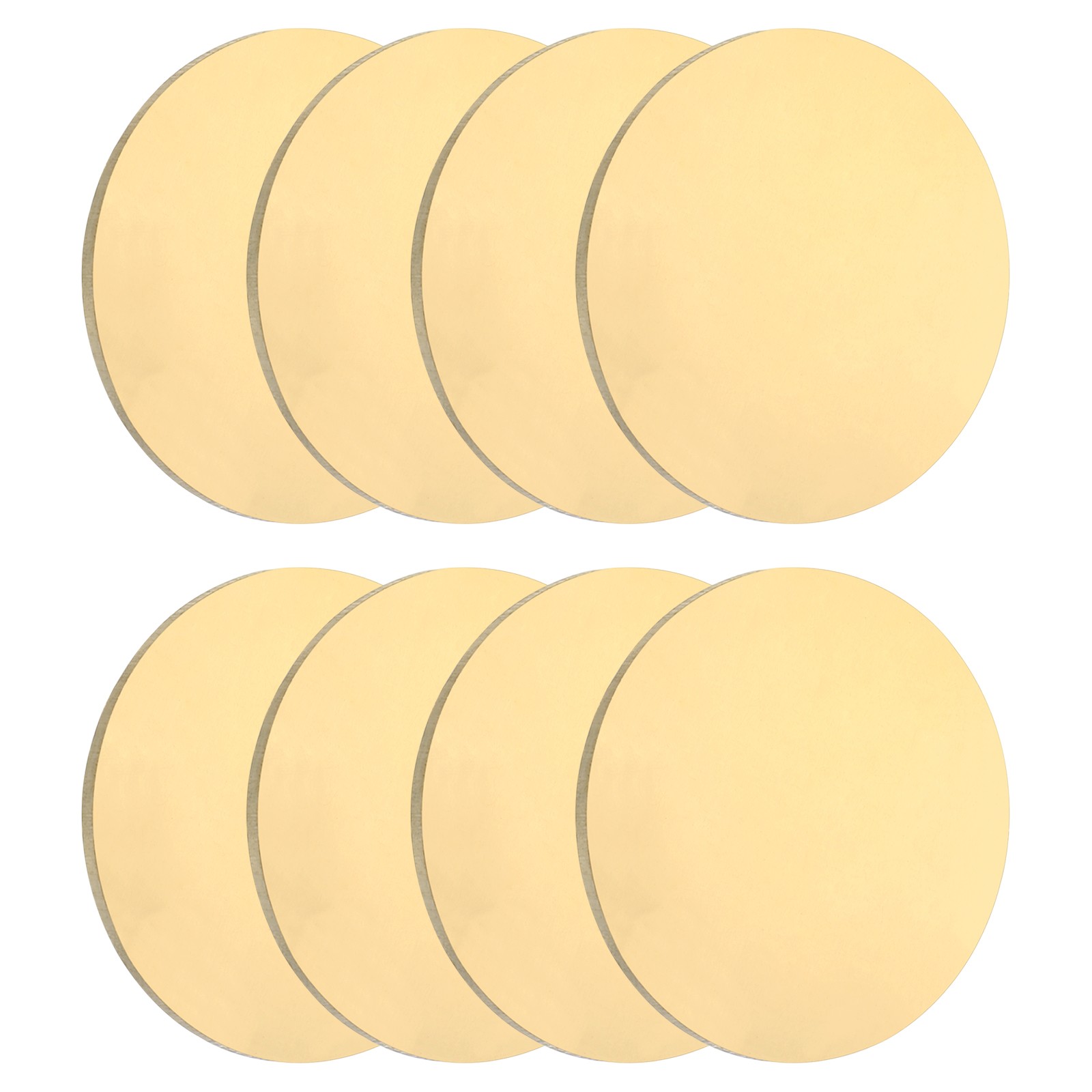 8pcs Brass Sheets, 0.06″ Thickness x 1.18″ Diameter Brass Round Plate, Yellow
