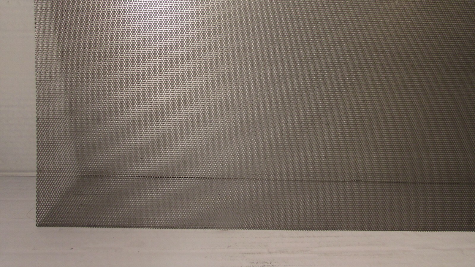 1/16 HOLES ON 3/32 CENTERS- 20 GA.STAINLESS PERFORATED SHEET- 11-1/2″ x 12″