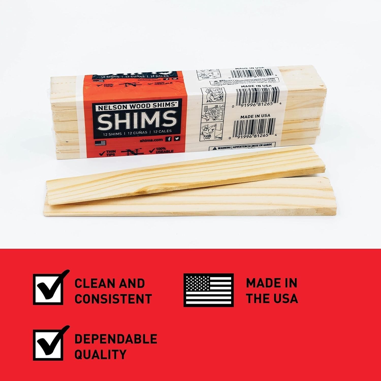 Nelson Wood Shims Diy Bundle Wood Shims 8inch Shims High Performance Natural Woo
