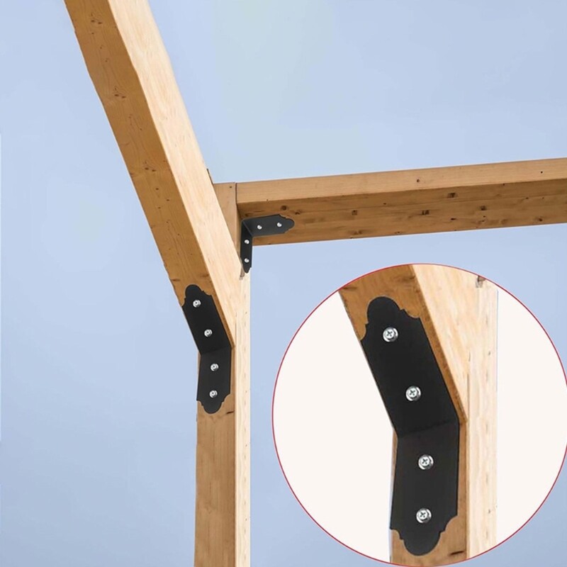 4pcs Metal Bracket Joint “Corner Mounting Support Bracket with 135 Degree Angles