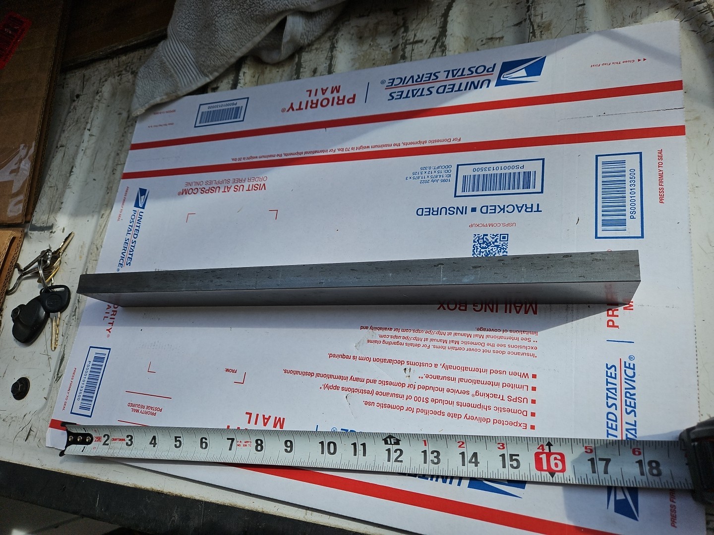 3/4″ x 2″ Steel Flat Bar x 17-5/8″ Long, 4140 Cold Drawn Annealed Steel USA