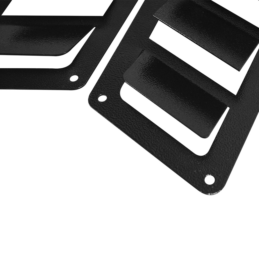 2 Pcs Universal Hood Vent Louver Scoop Cover Air Flow Intake Cooling Panel Black