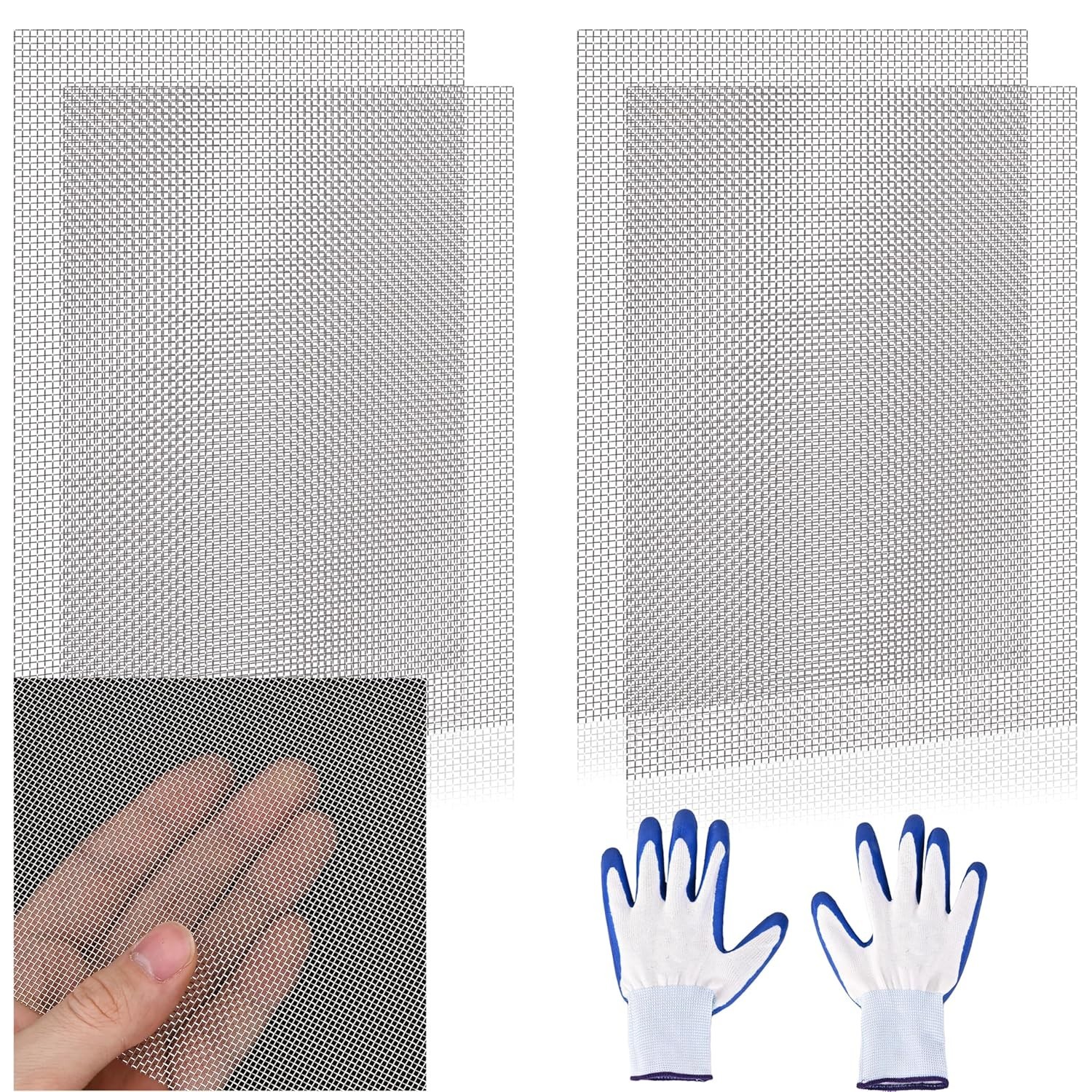 4 Pcs 13×9 33cmx23cm 20 Mesh 304 Stainless Steel Wire Mesh Sheet, Rustproof M…
