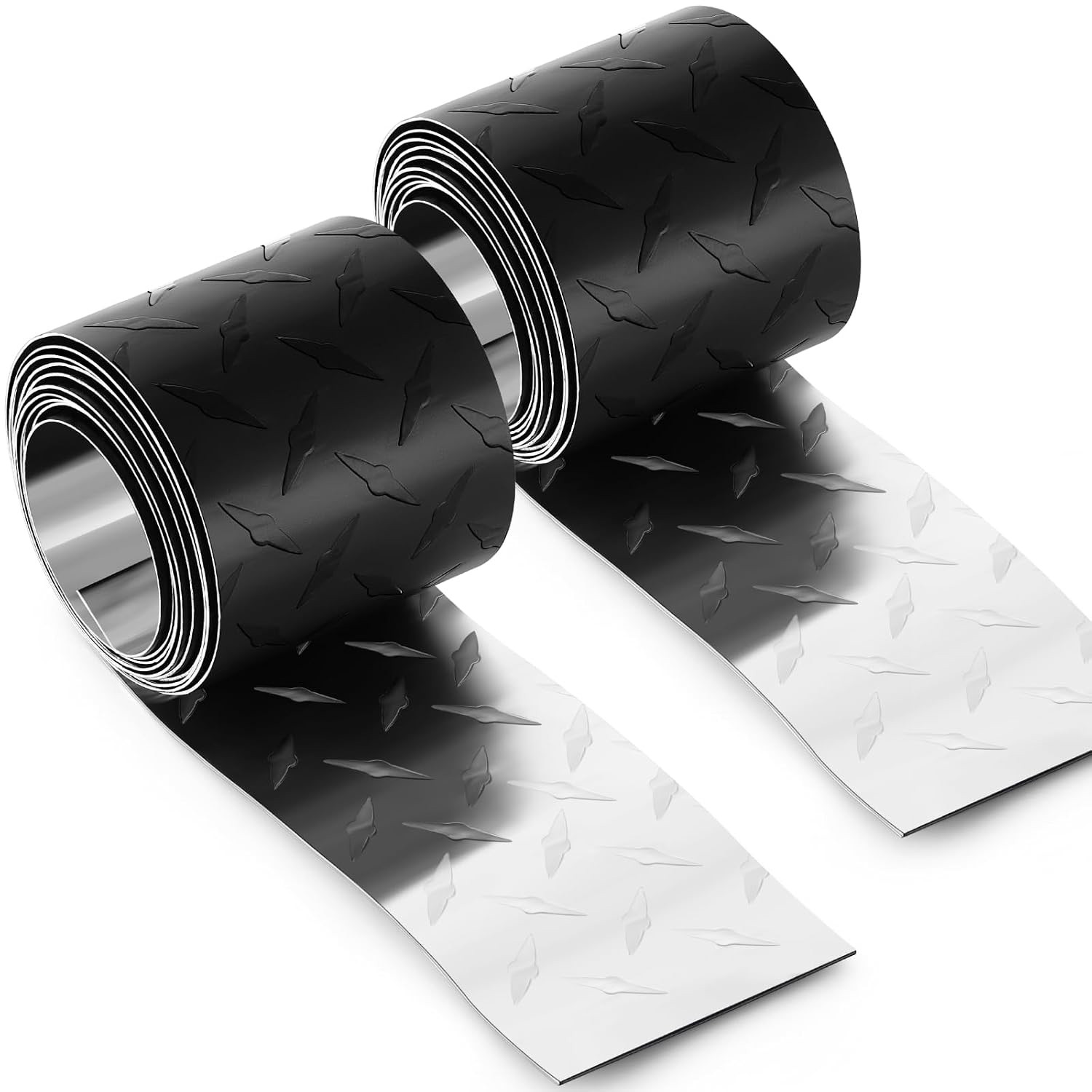 Gisafai 2 Packs Diamond Plate Sheet Metal Aluminum Heavy Duty Tread Non-Slip Dia