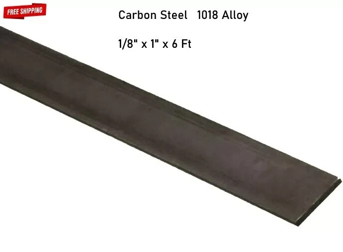 Steel Flat Stock 1/8″ x 1″ x 6 Feet Long Rectangular Bar Unpolished 1018 Alloy