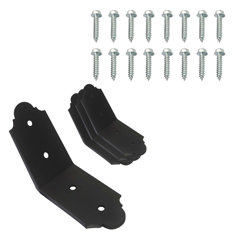 4pcs Metal Bracket Joint “Corner Mounting Support Bracket with 135 Degree Angles