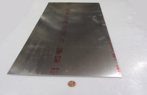 2024 Aluminum Sheet, T3, .050″ Thick x 12.0″ Width x 24.0″ Length