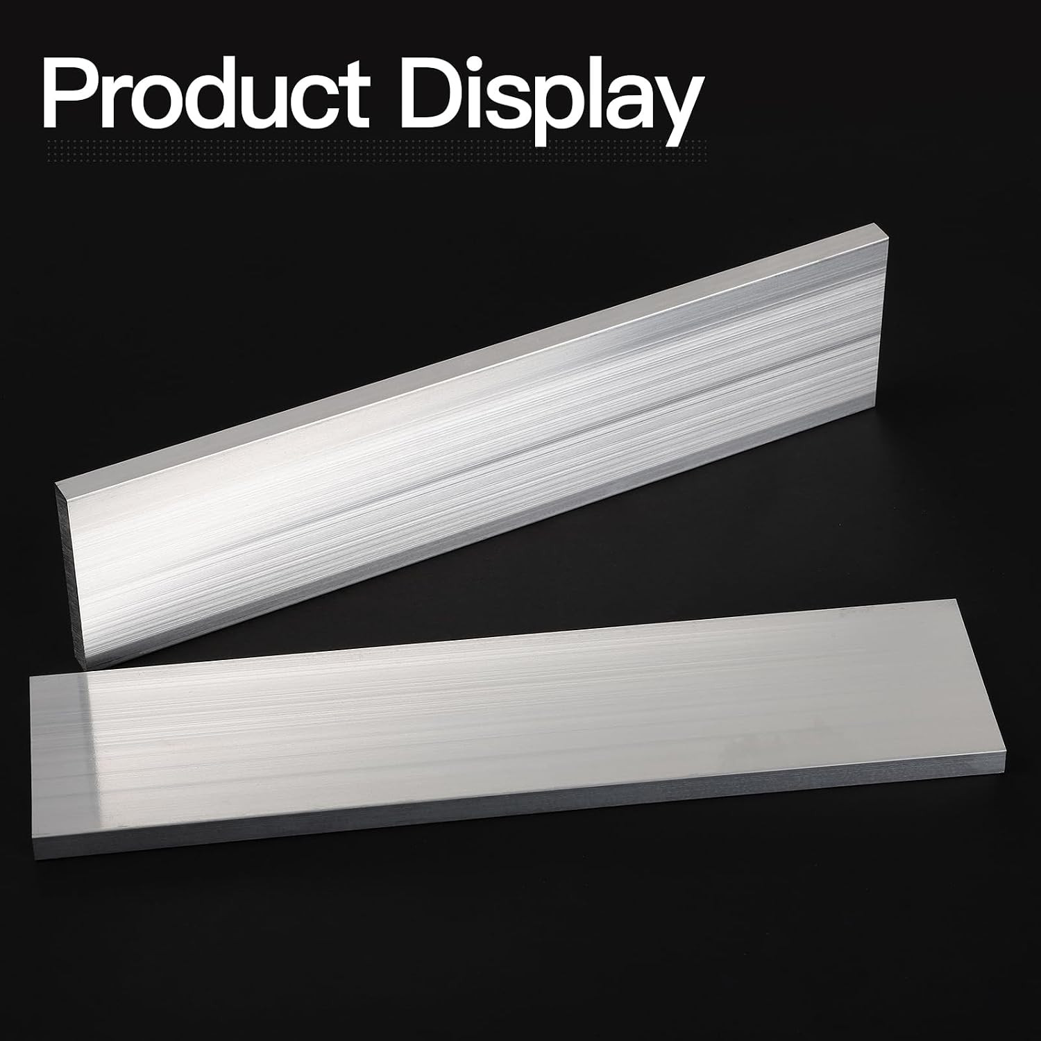 Aluminum Flat Bar 6061 T6511 3/8 x 3 x 12 Inch 2 Pieces Solid Mill Stock Plate