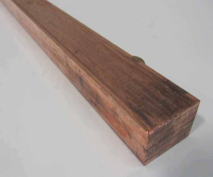 182 Copper Bar 1.0″ Thick x 1 1/4″ Wide x 3 Foot Length