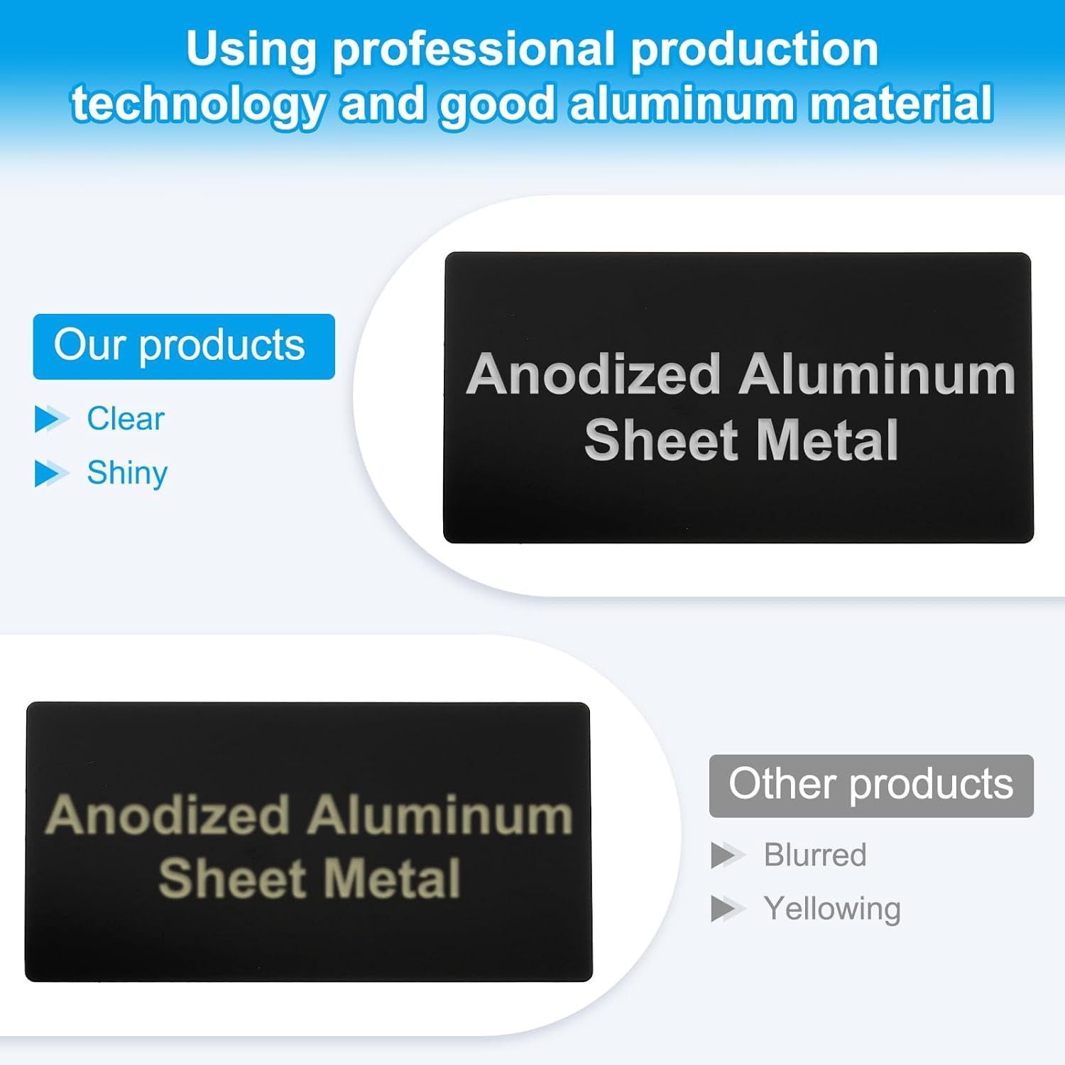 4×2 Inch Anodized Aluminum Sheet Metal, 11 Pack Self Adhesive Laser Plates Engra