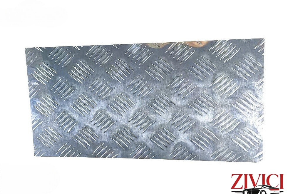 5 Bar Tread Pattern Aluminum Sheet 10″x20″ Silver Cargo Trailer Floor Plate