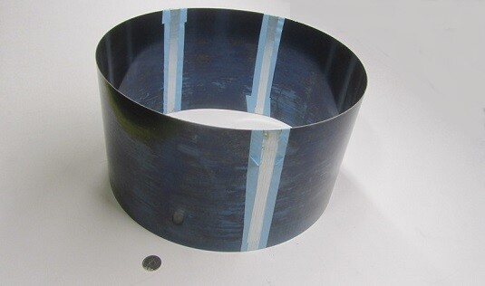 Blue Tempered Spring Steel Shim 0.025″ Thick x 10.0″ Width x 120″ Length