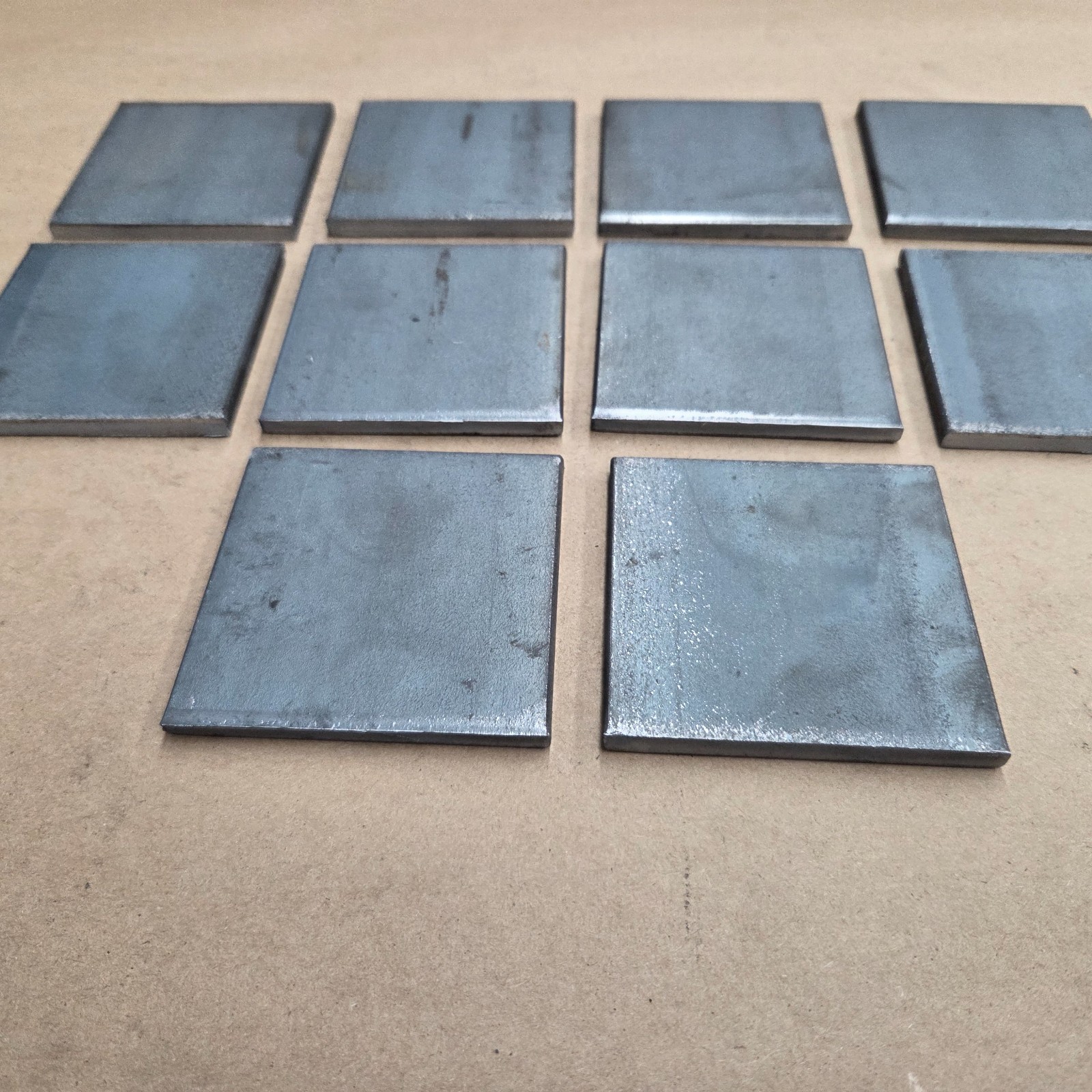 3″x3″1/4″ Thick Flat A36 Steel Plate Tube Cap Weld Test Practice Lot Of 10