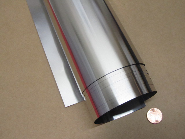 18-8 Stainless Steel Sheet, Full Hard, .001″ x 12″ x 100″