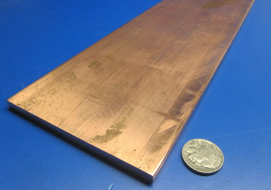 110 Copper Bar H02, 1/4″ Thick x 4.0″ Wide x 2 Ft Length