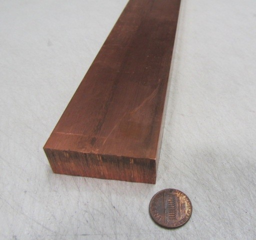 110 Copper Bar H02, 3/4″ Thick x 2.0″ Wide x 2 Ft Length