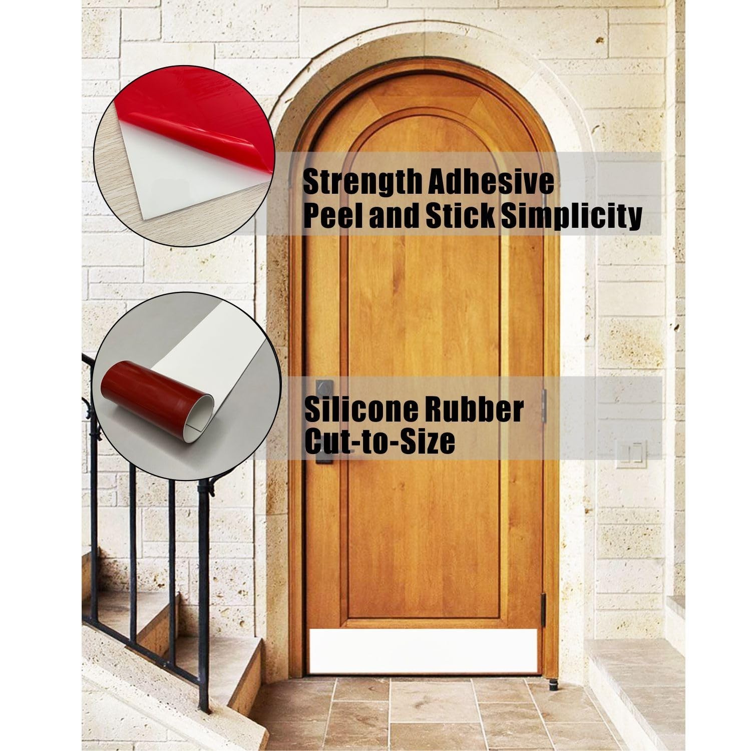 Silicone Rubber Door Kick Plate 8×30 Inch Self Adhesive White Cut-to-Fit Kick…