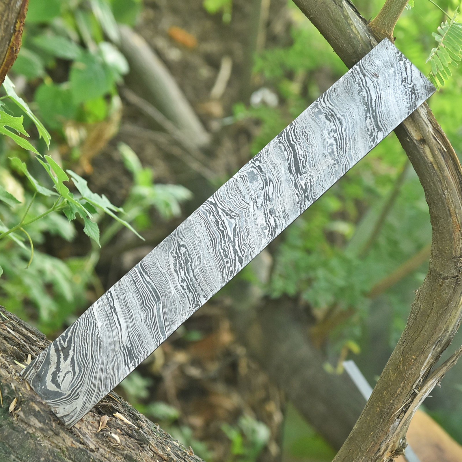 7 MM Hand Forged DAMASCUS STEEL PLATE 14”x 2” Flat Bar Billet Bar
