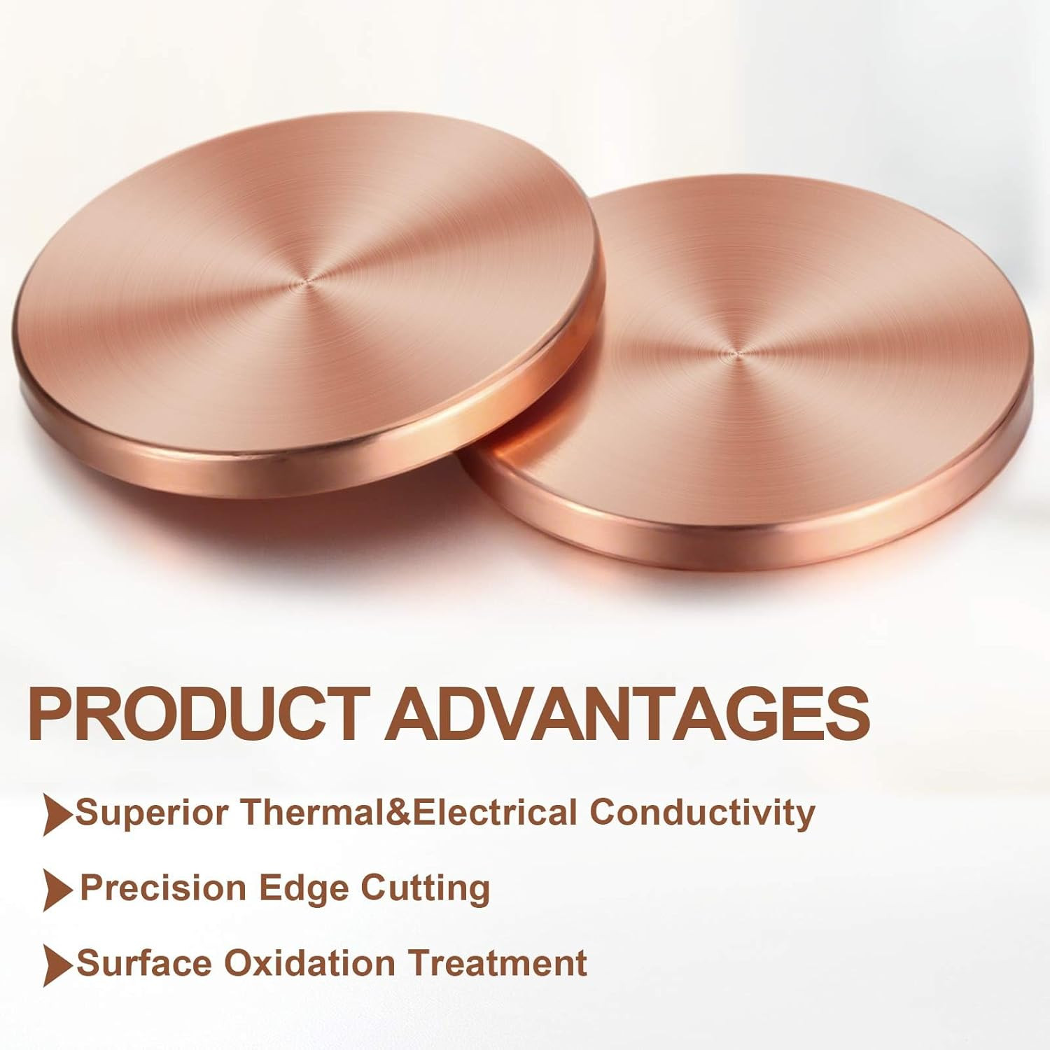 10 Pcs Copper round Discs 1-1/4″ Dia. X 1/8″ Thick Solid Blank with Velvet Stora