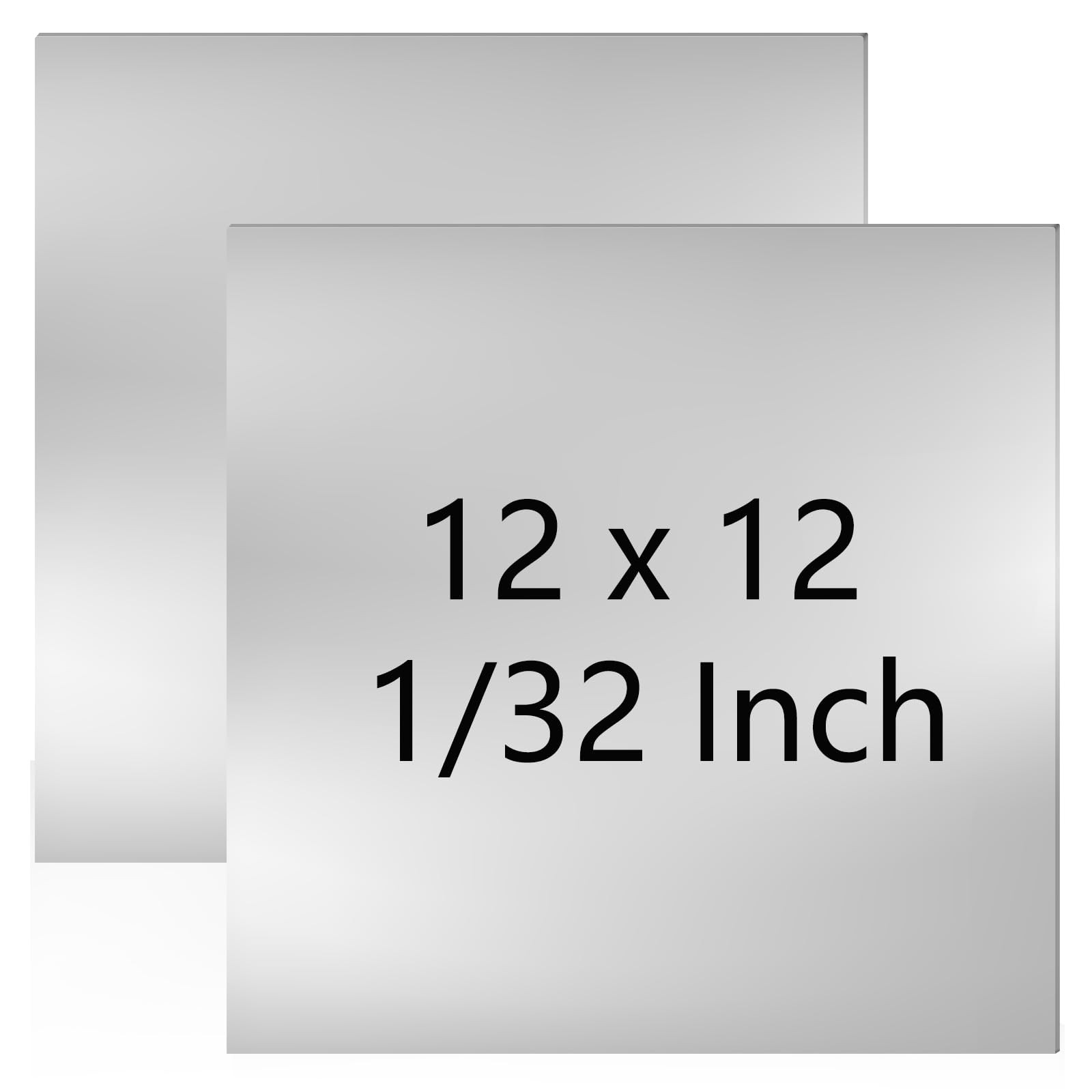 Rocaris 2pcs 304 Stainless Steel Sheet, 12″ X X 12x12x1/32inch, Grey