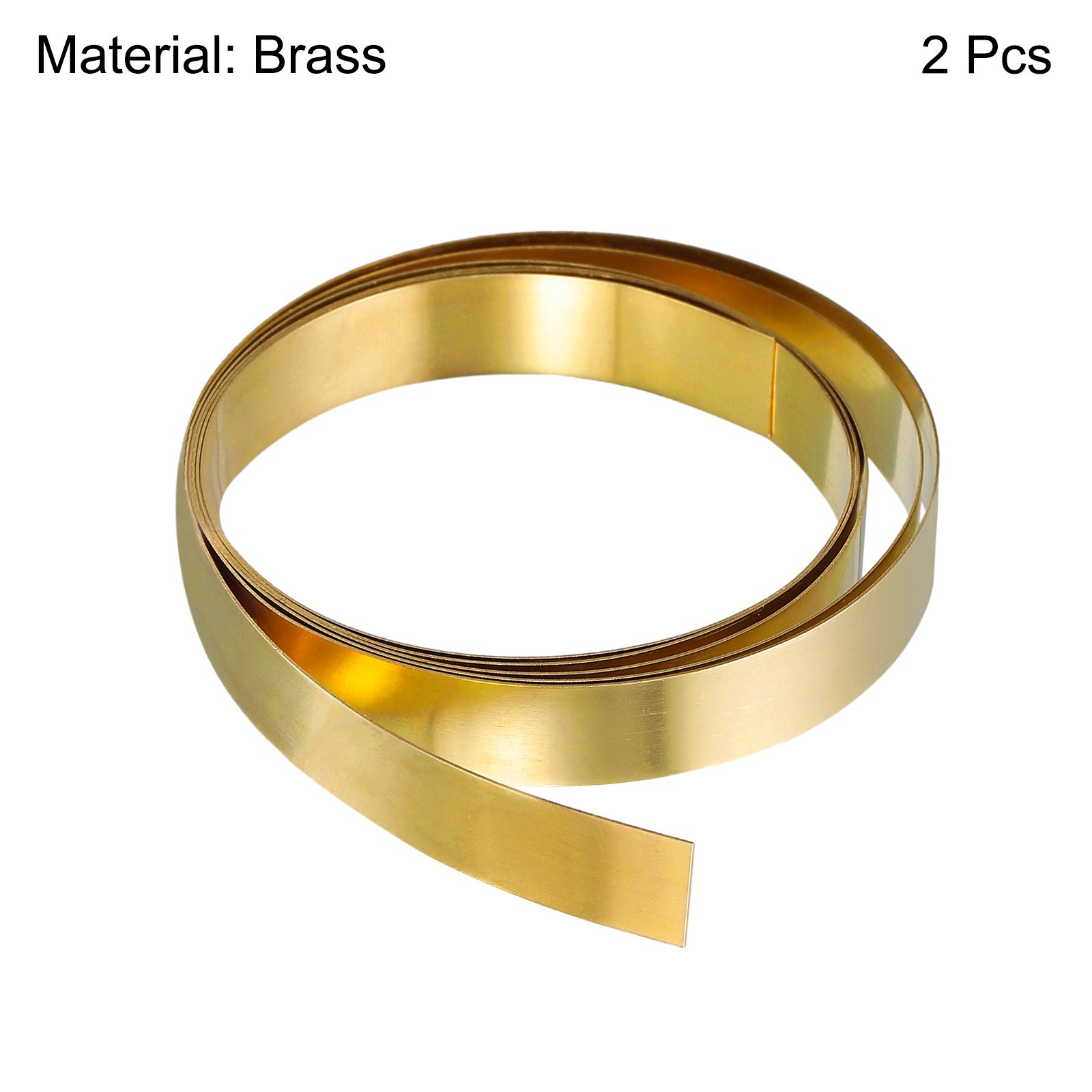 2 Set Brass Sheet Roll Metal Foil Plate 1000mm x 15mm x 0.5mm