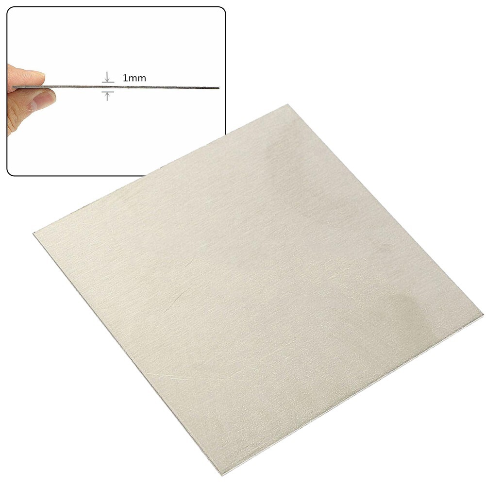 100x100mm Pure Nickel Ni Sheet Plate For Electroplating Anode Element 1mm Useful