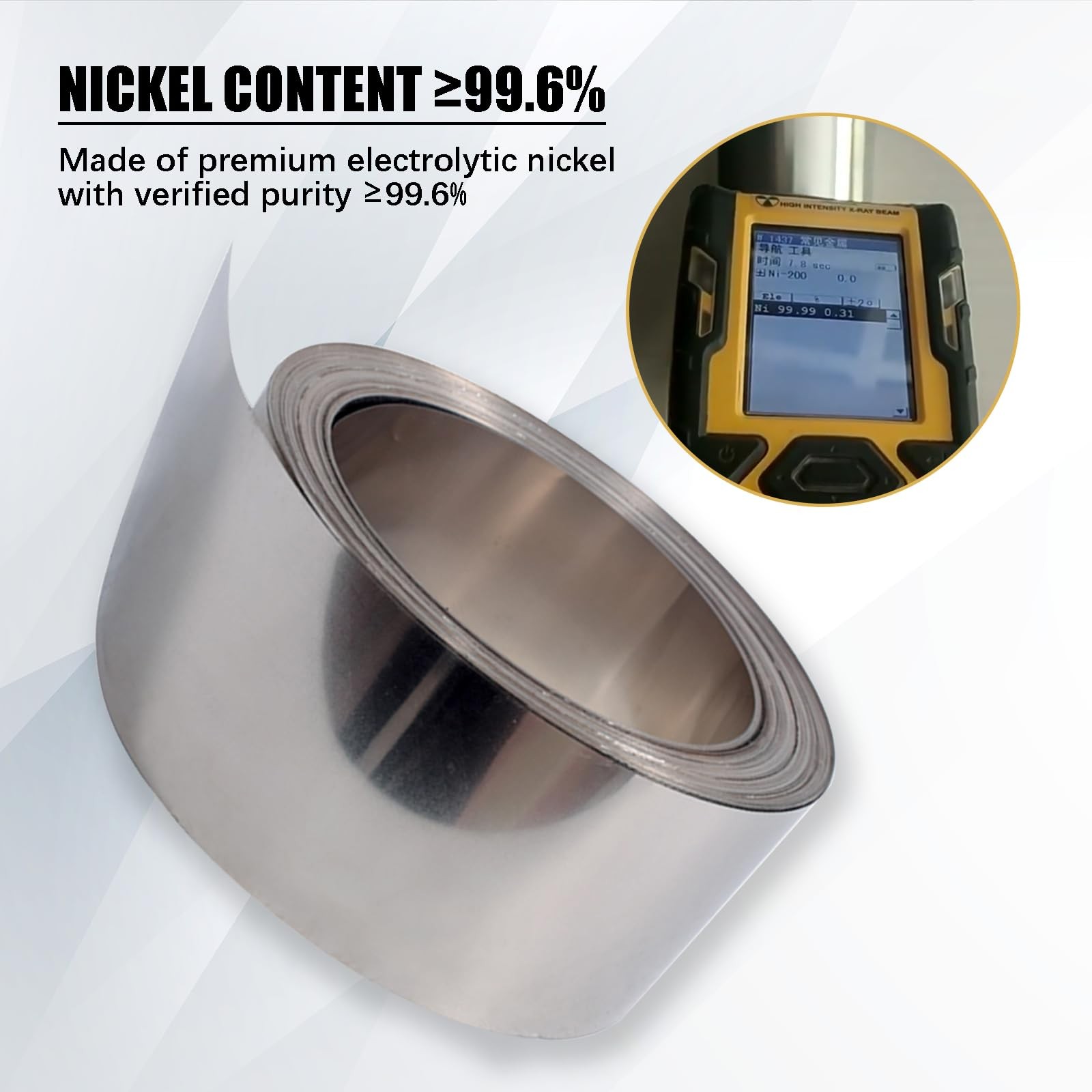 Pure Nickel Sheet Pure Nickel Strip 1000x100x0.1mm (39.37″x3.94″x0.0039″) 99….