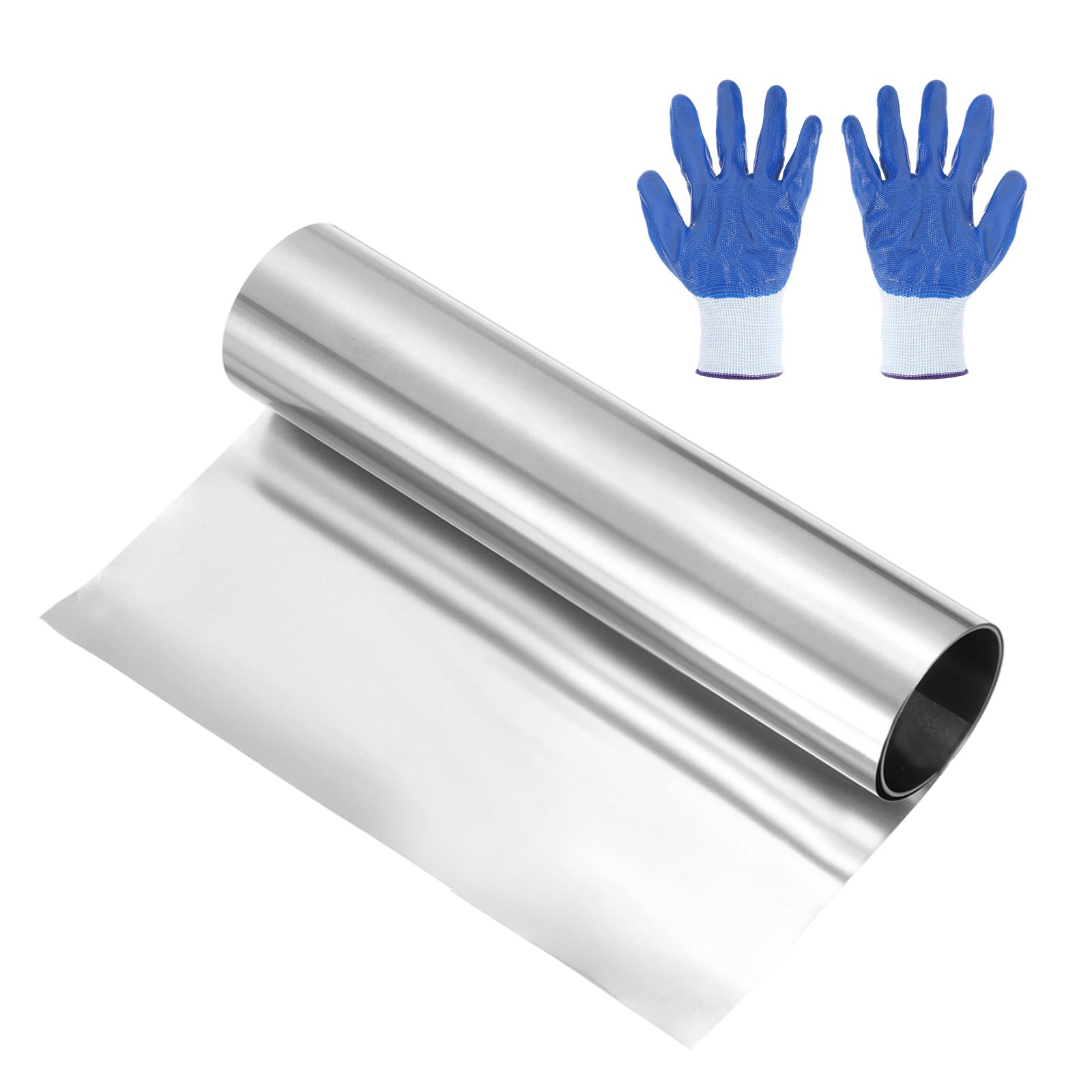 304 Stainless Steel Foil Roll 0.1mm x 150mm x 1m Metal Strip Sheet Silver Tone
