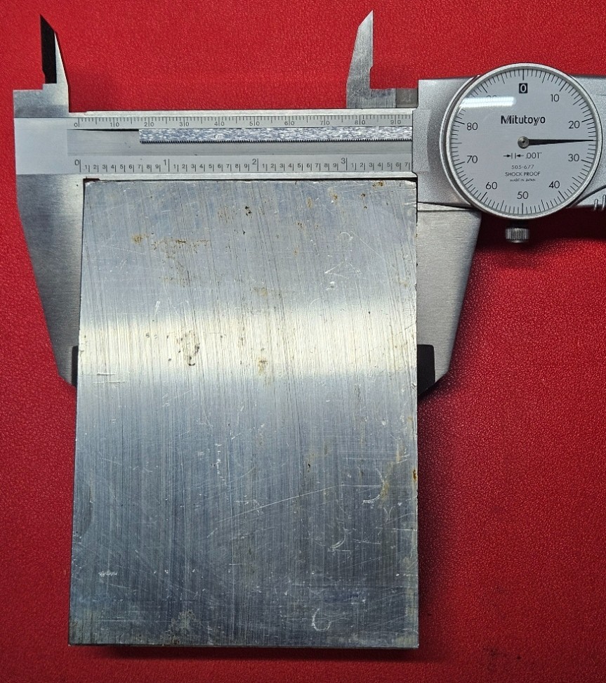 D2 Tool Steel Block Flat Stock 5.075″ L x 3.725″ W x 1.53″ Thick, 7Lb 15.3Oz.