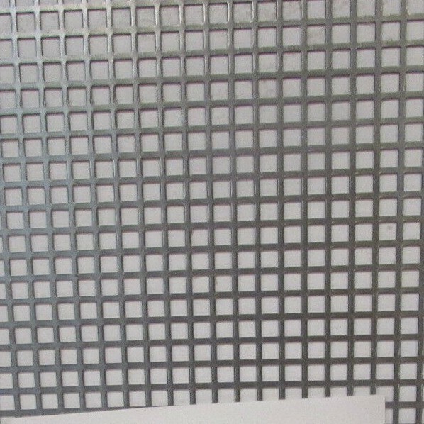 ==3/8 SQUARE PERFORATED METAL 16 GAUGE–PLAIN STEEL– 10-5/8″ X 14-1/2″==