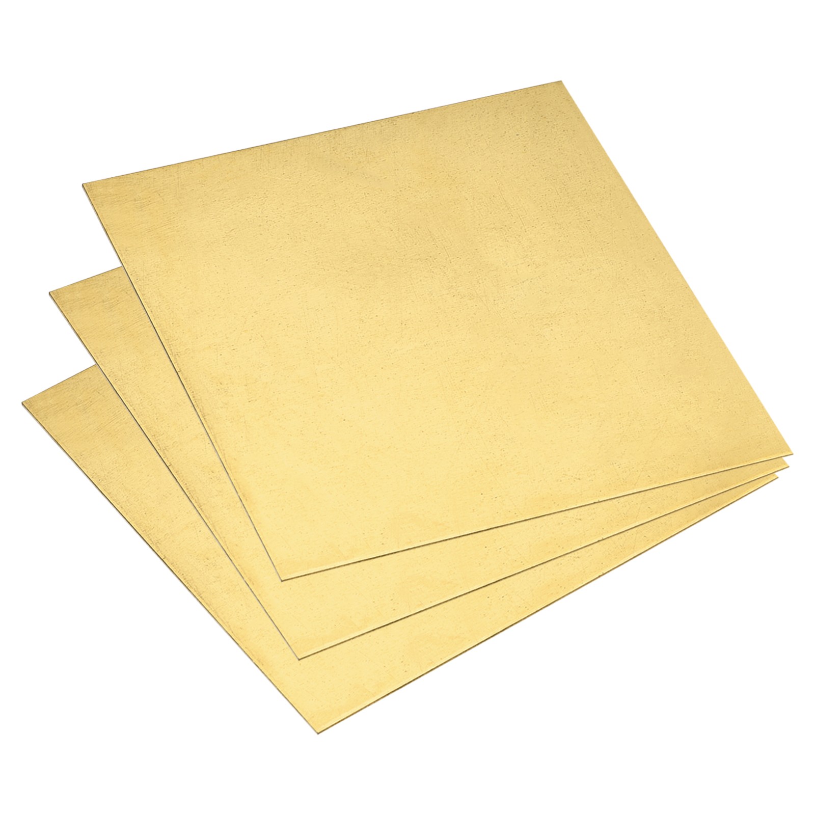 3Pcs H62 Brass Sheet 4″ x 4″ Metal Sheets 0.02″ Thick Brass Plates for Industry