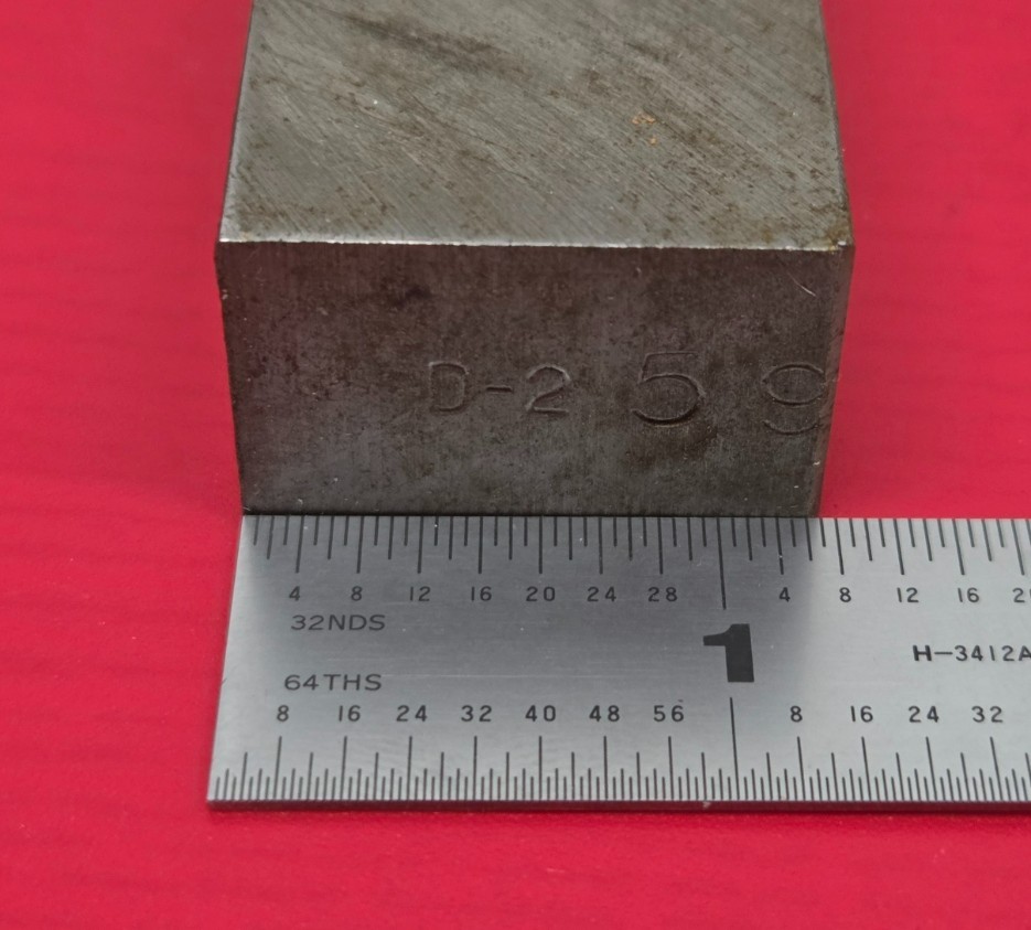 D2 Tool Steel Block Billet 3.15″ L x 1.21″ W x 0.78″ Thick – 13.3 Oz.