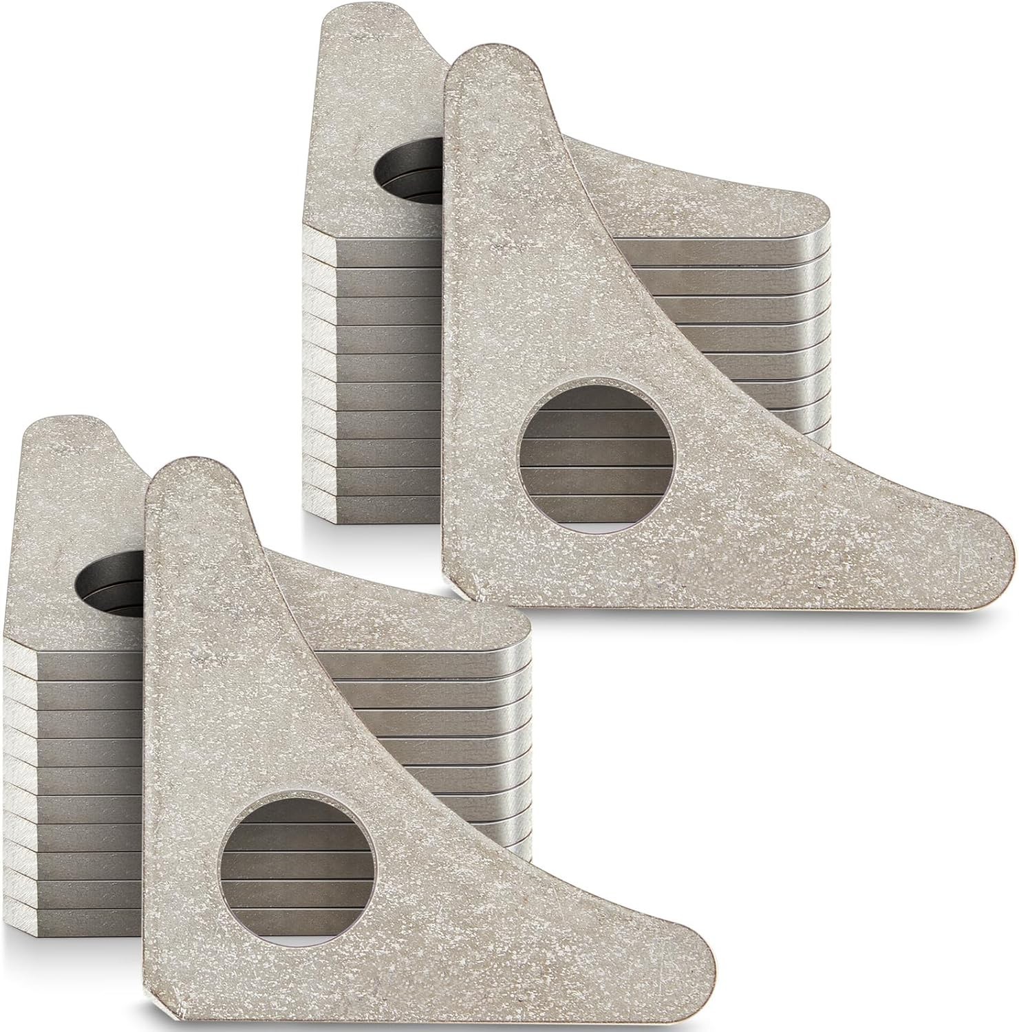 20 Pcs 1 Hole Steel Gusset 1 7/8″ X 1 7/8″ Tall – 1/8″ Thick Weld on Triangle…
