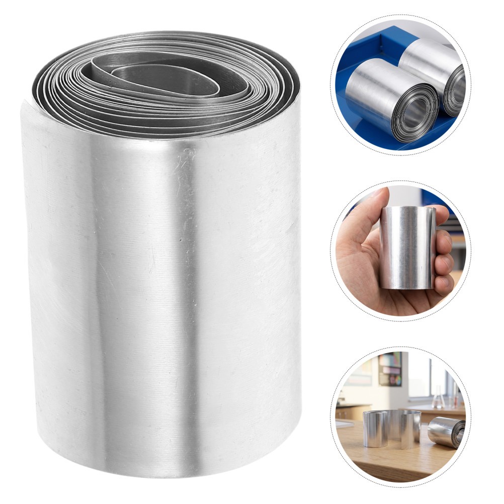 2 Rolls Pure Zinc Anode Plates – Zinc Electrode Strips for Home DIY Science