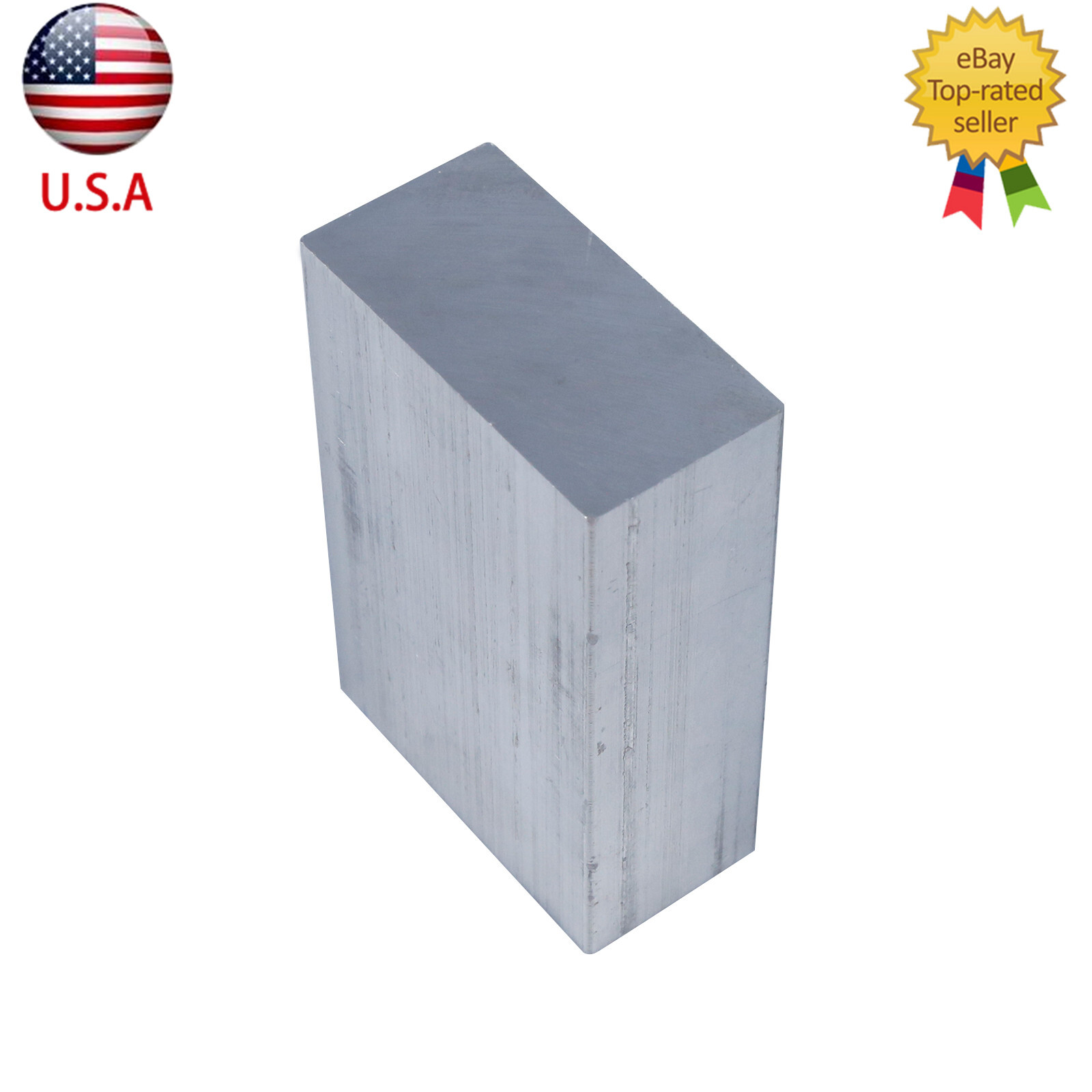 Metal T6061 Aluminum Flat Plate Sheet Stock Length 75mm Width 50mm Thick 25mm