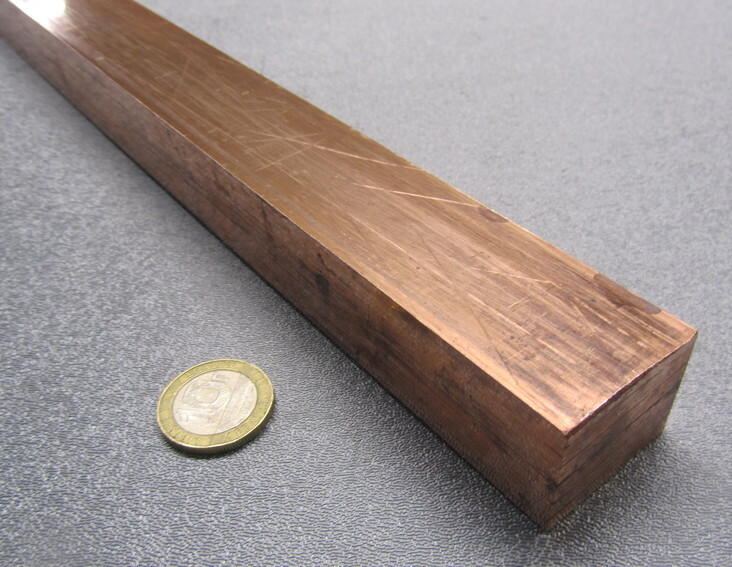 182 Copper Bar 1.0″ Thick x 1 1/4″ Wide x 3 Foot Length