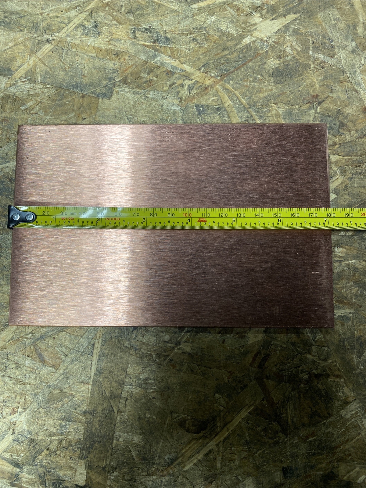 1/8” (0.125” Thick) 4.5”x 7.0”- COPPER SHEET PLATE – Brushed – Ultra Machinable