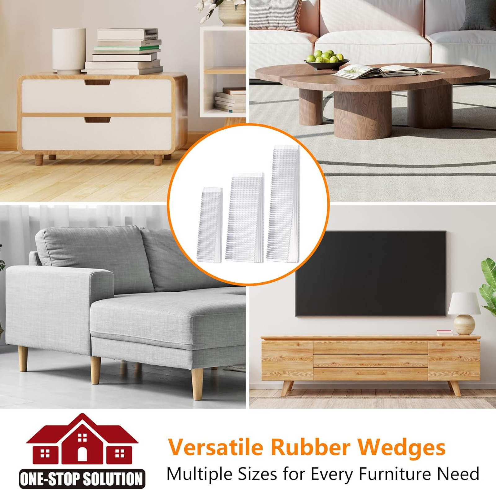 Flexible Plastic Shims Kit 12pcs Clear Leveling Wedges for Furniture and Home