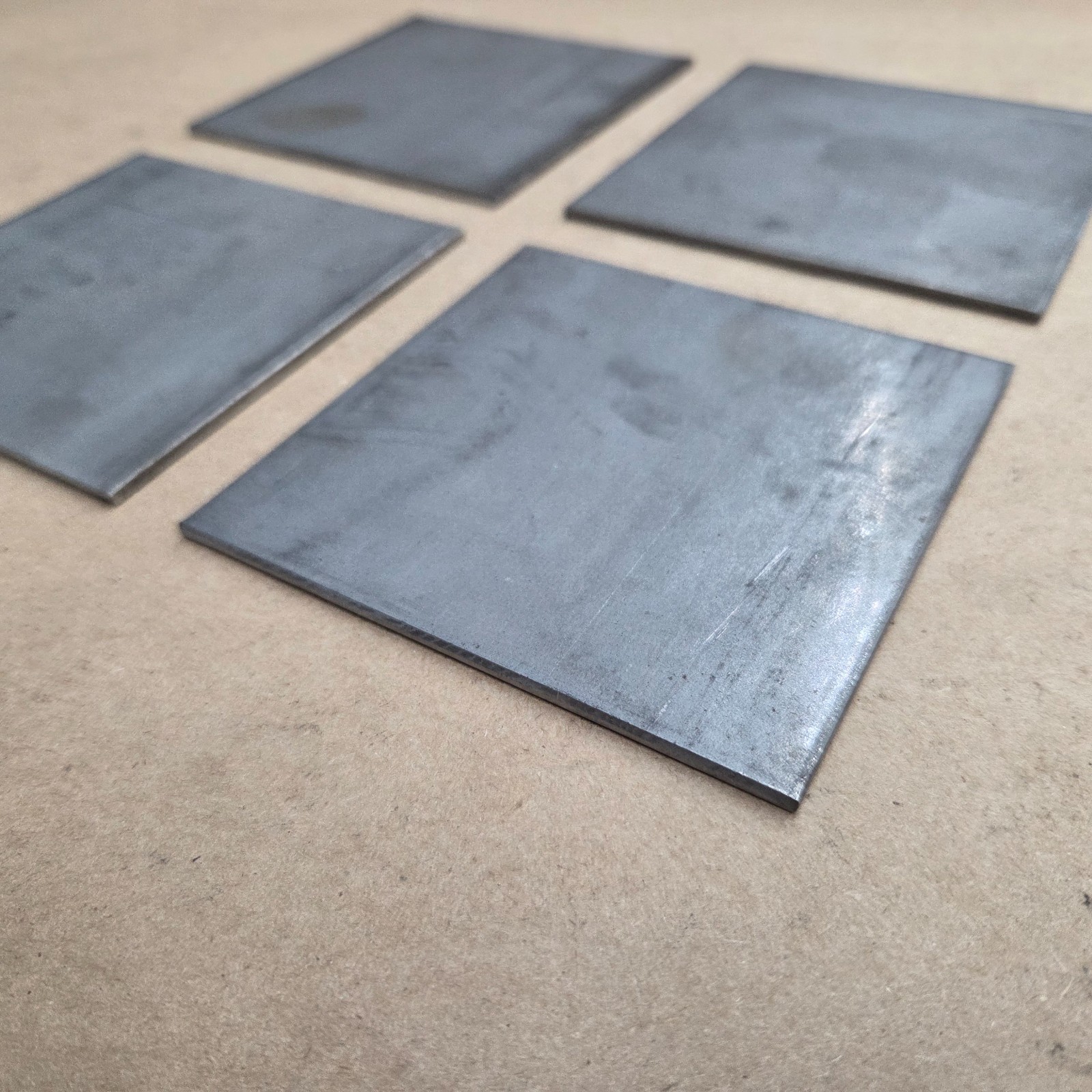 4″x4″1/8″ Thick Flat A36 Steel Plate Tube Cap Weld Test Practice Lot Of 4