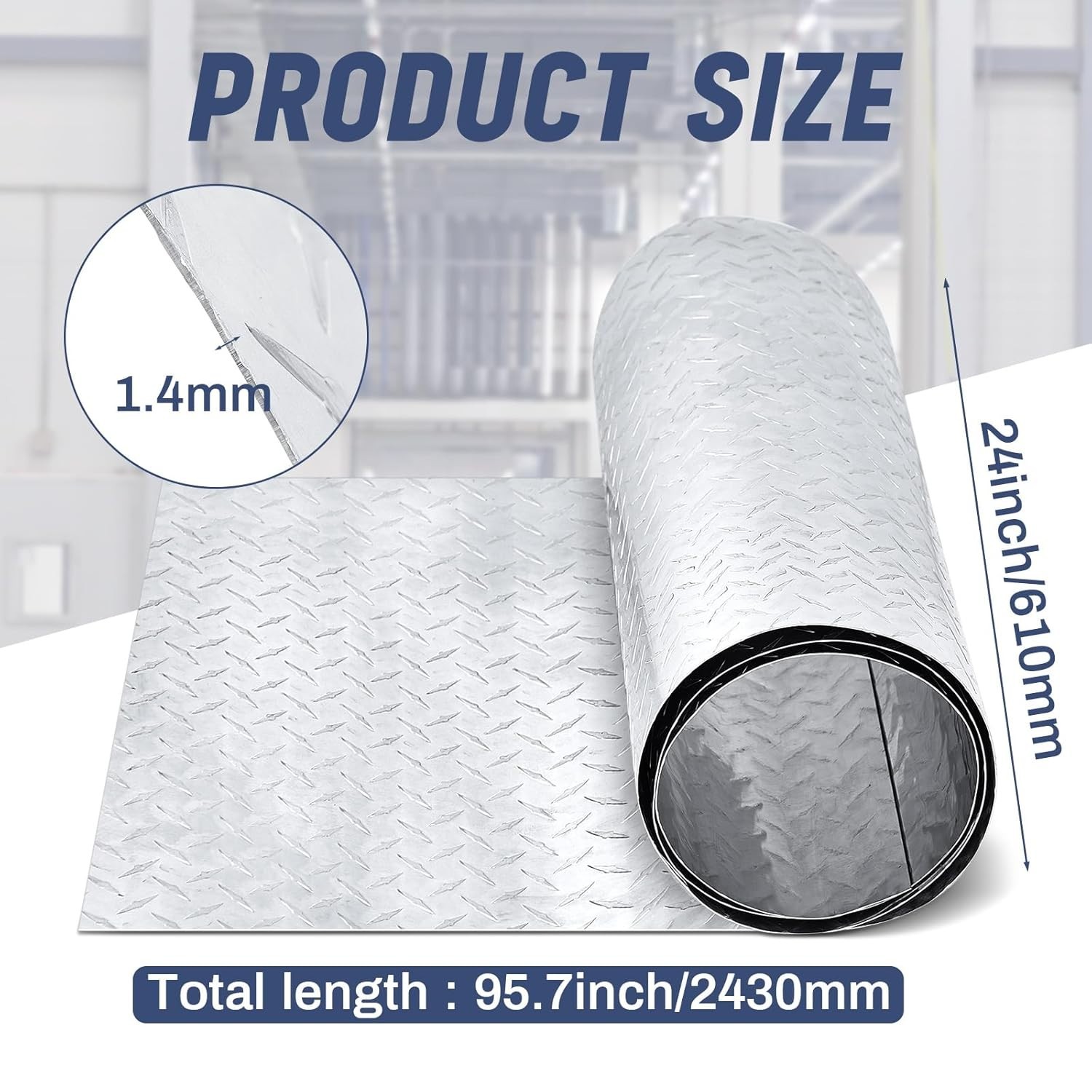 1 Pcs Aluminum Diamond Plate Sheet, Heavy Duty Tread Plate Aluminum Sheet Met…