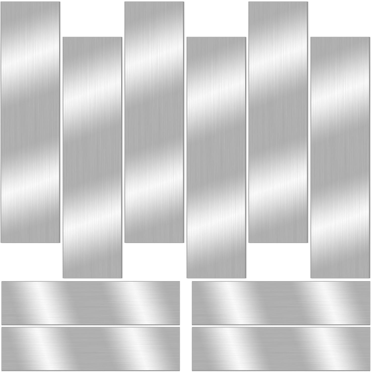 10 Pcs 304 Stainless Steel Strips12″x 3″x 0.02″ Thickness,Brushed Stainless S…