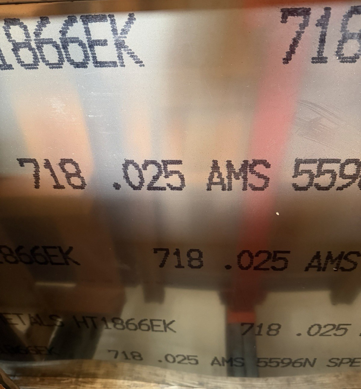 Inconel 718 Sheet 36″ x 120″ x .025″ AMS 5596N