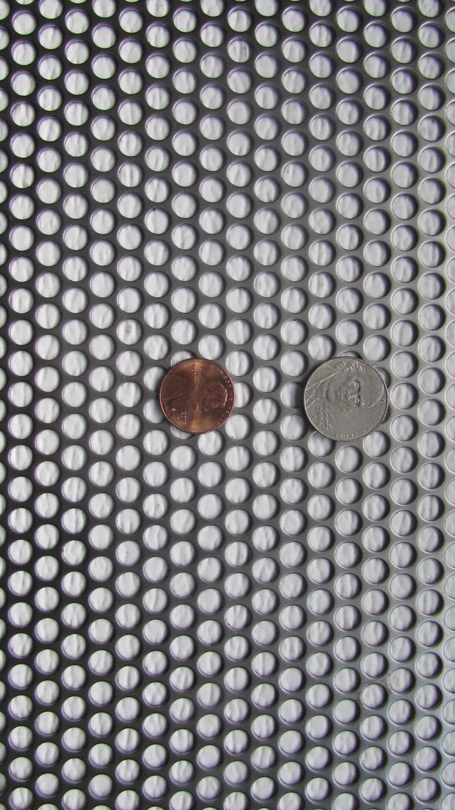 1/4″ HOLES–16 GA.-304 STAINLESS STEEL PERFORATED SHEET- 10-3/4″ X 12-1/4″